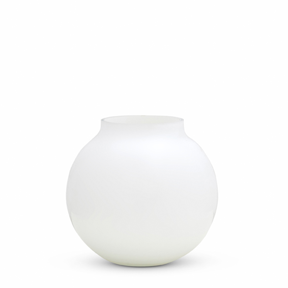 Opal Ball Vase Medium - White