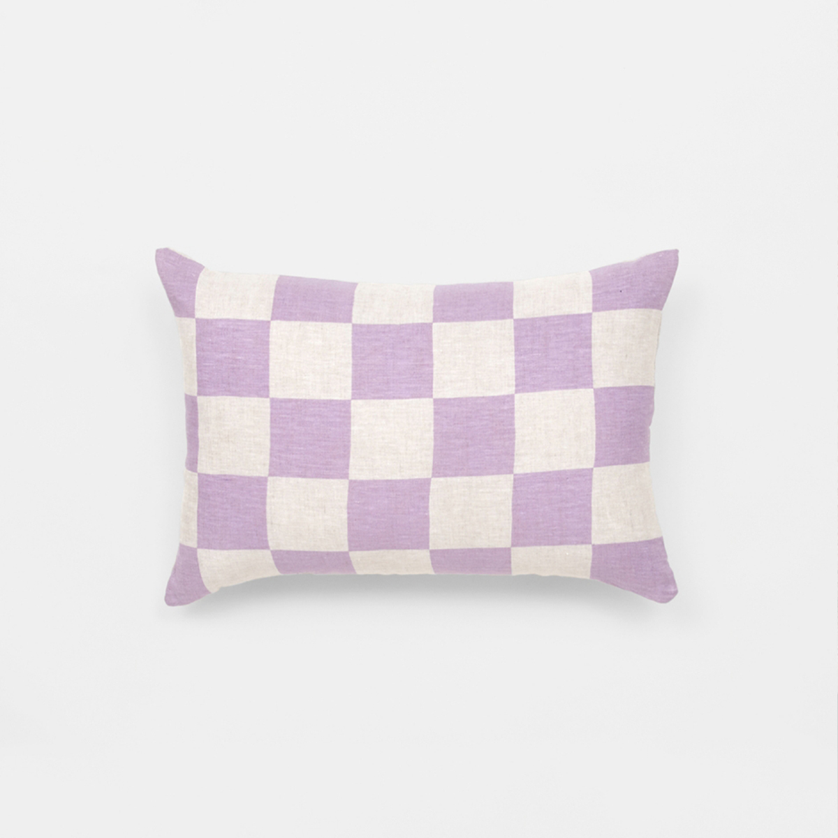 Big Check Rectangle Cushion - Lavender