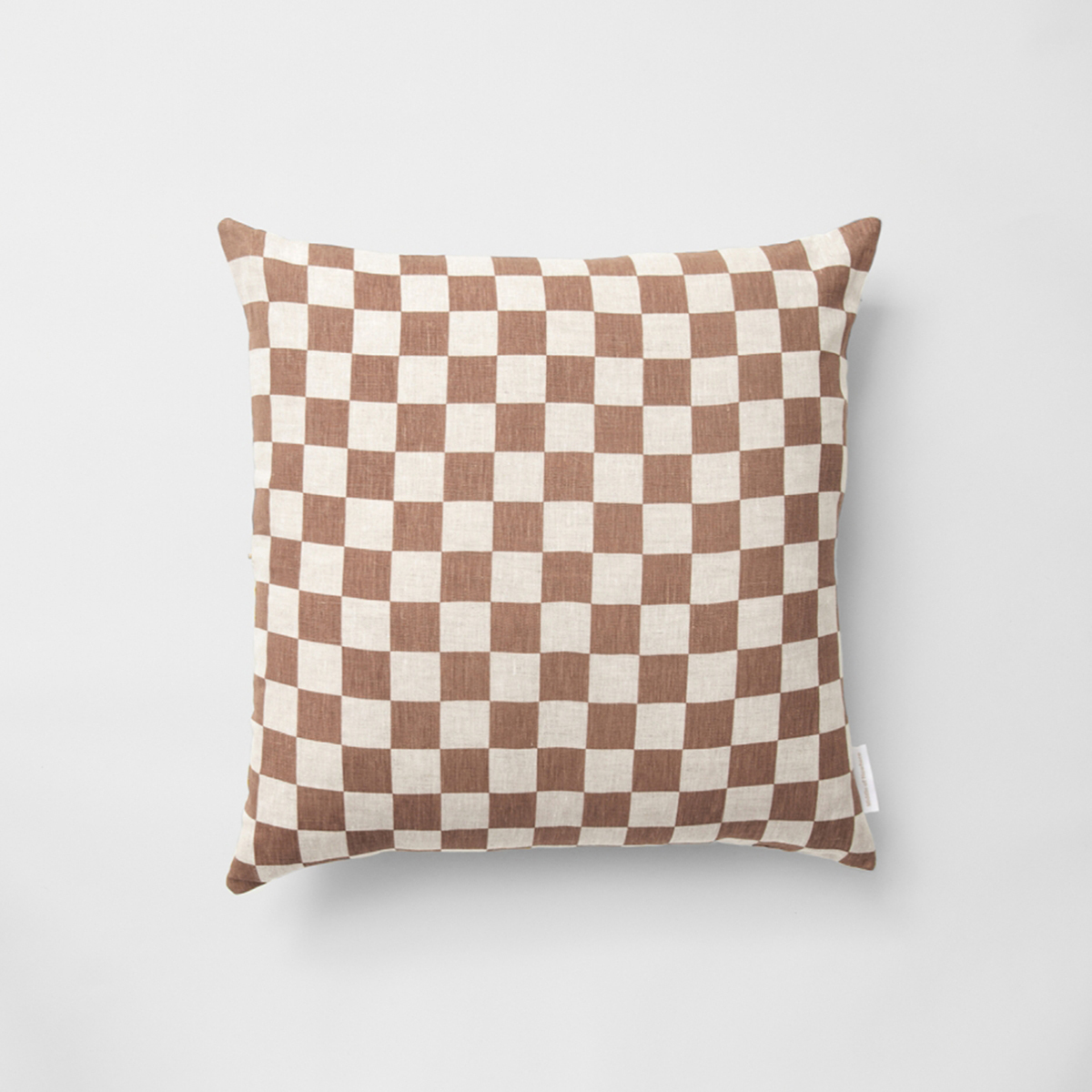 Check Square Cushion - Hazel