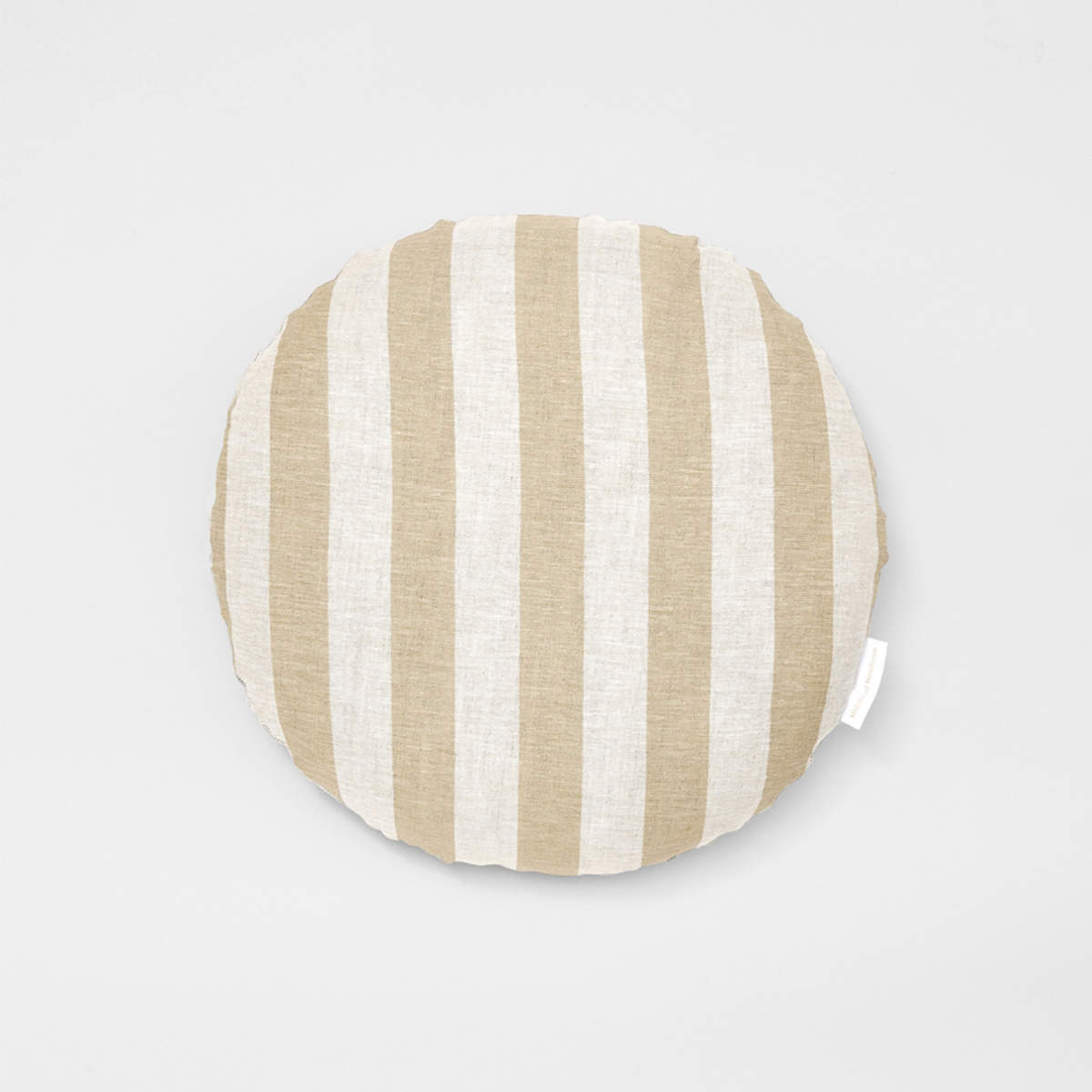 Stripe Round Cushion - Fawn