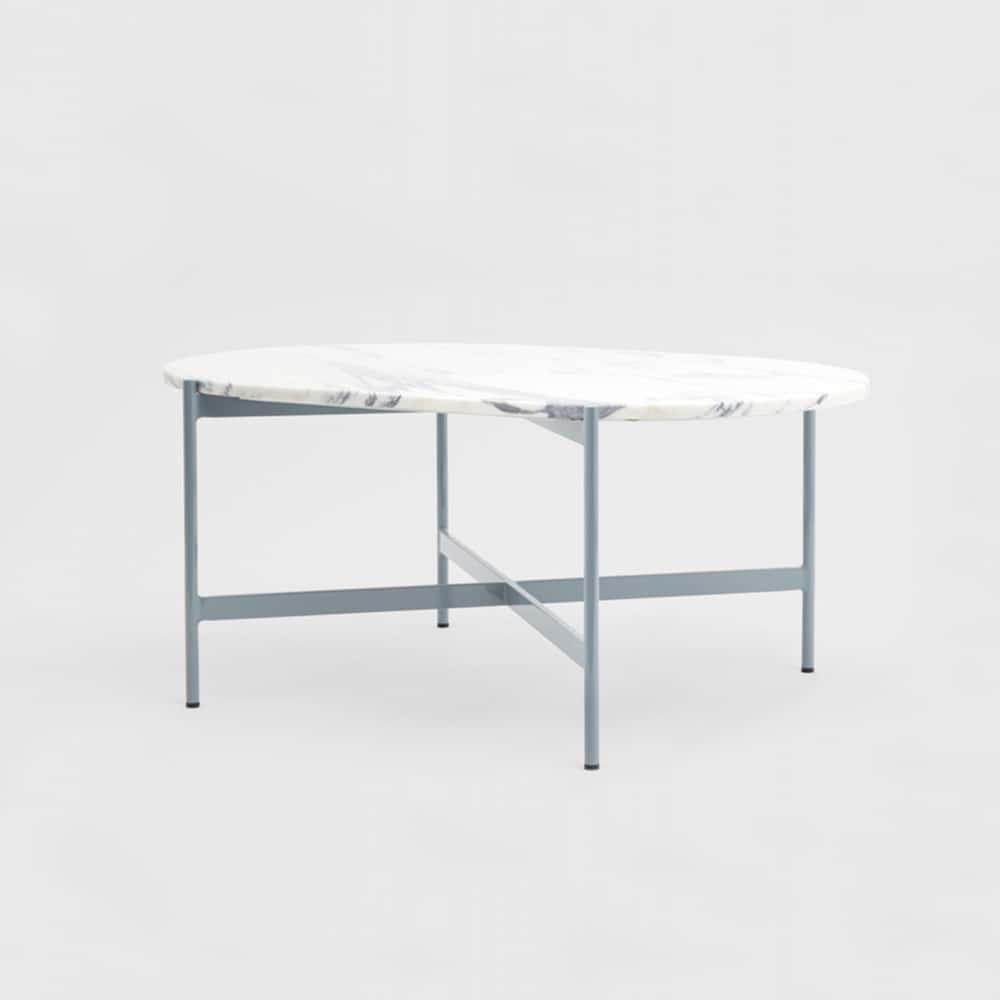 Rhonde Marble Coffee Table - Dusty Blue