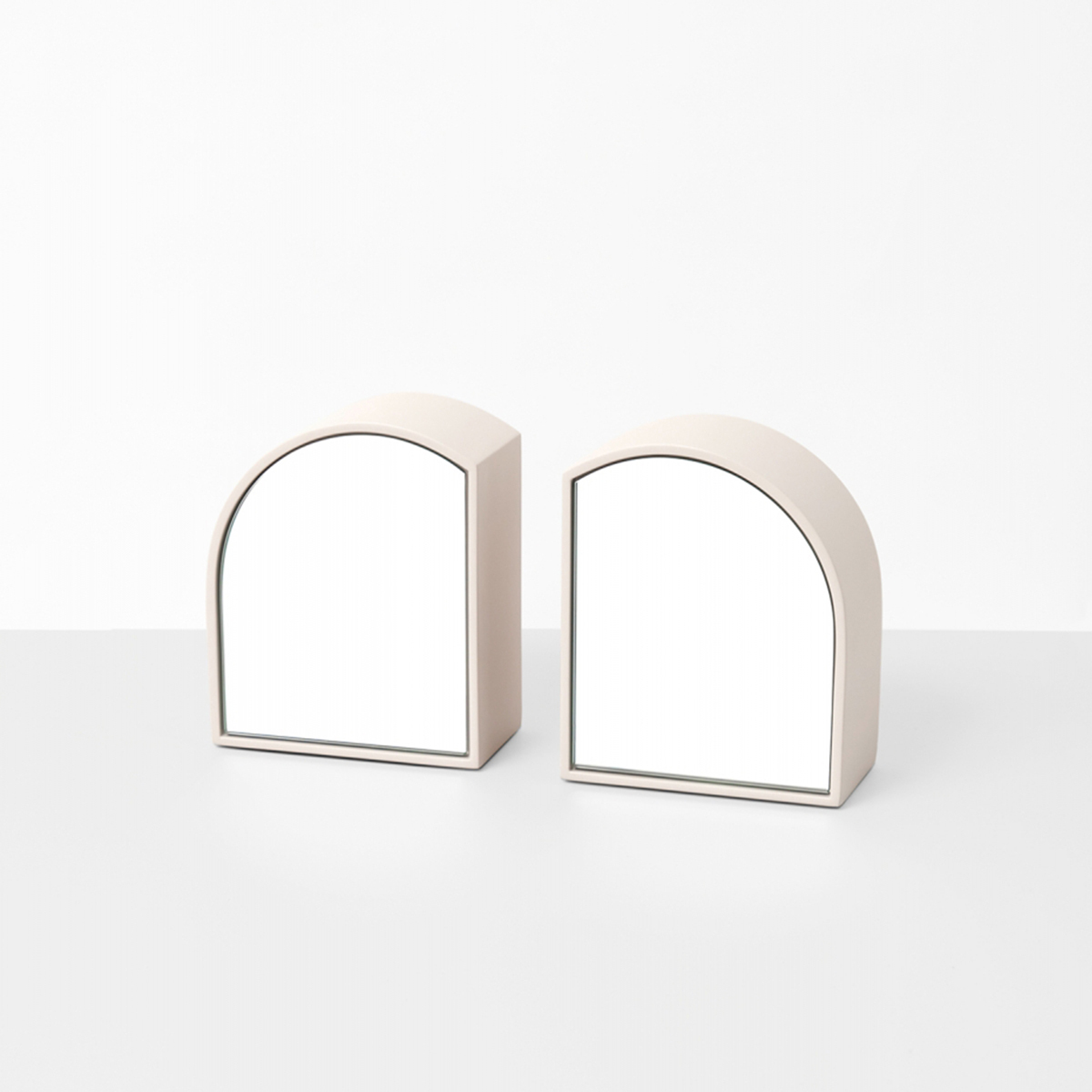 Archie Mirror Bookends - Nude