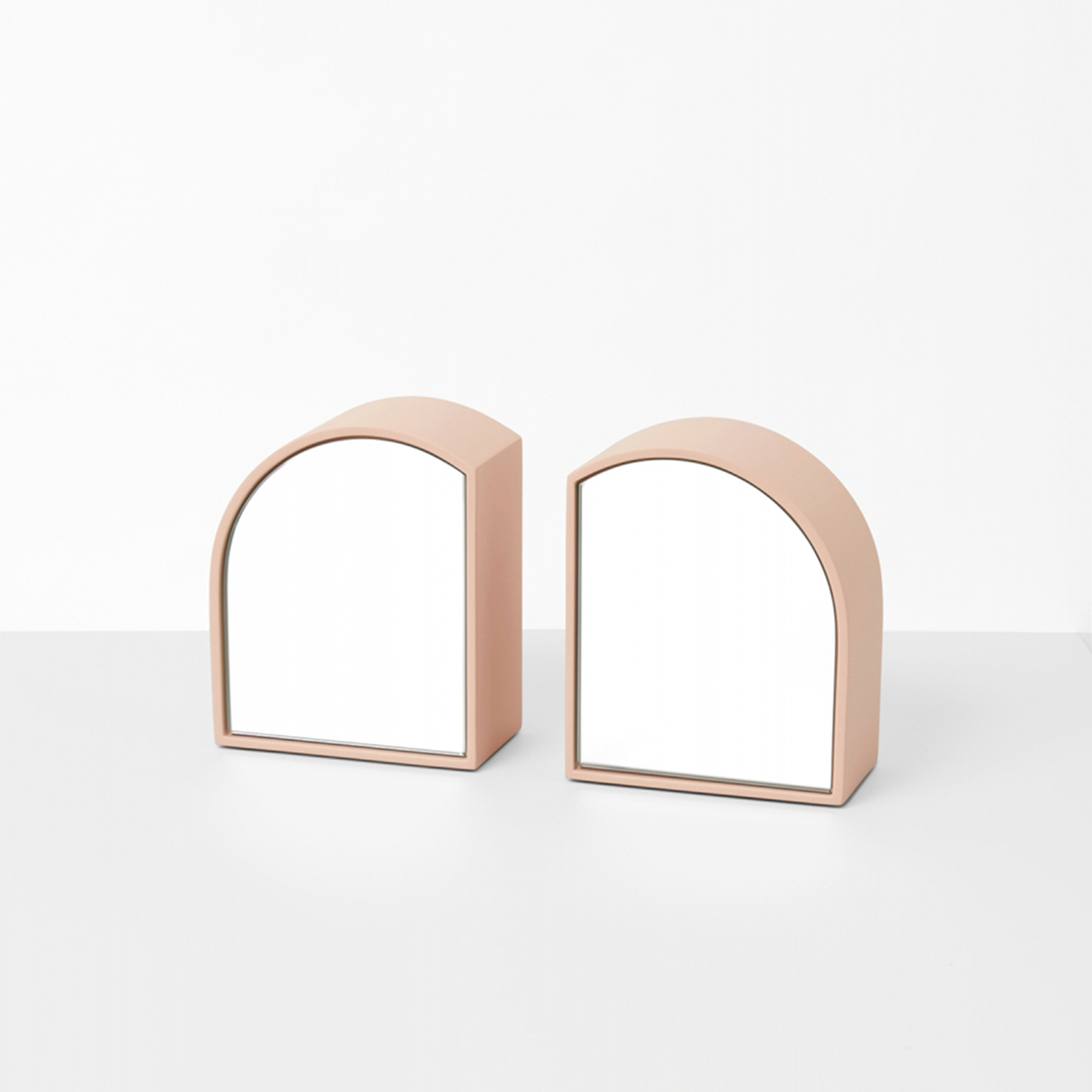 Archie Mirror Bookends - Powder