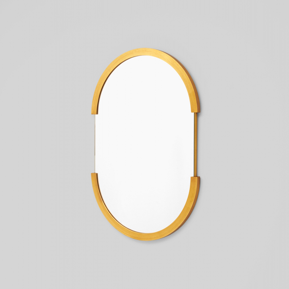 Dawn Oval Mirror - Brass