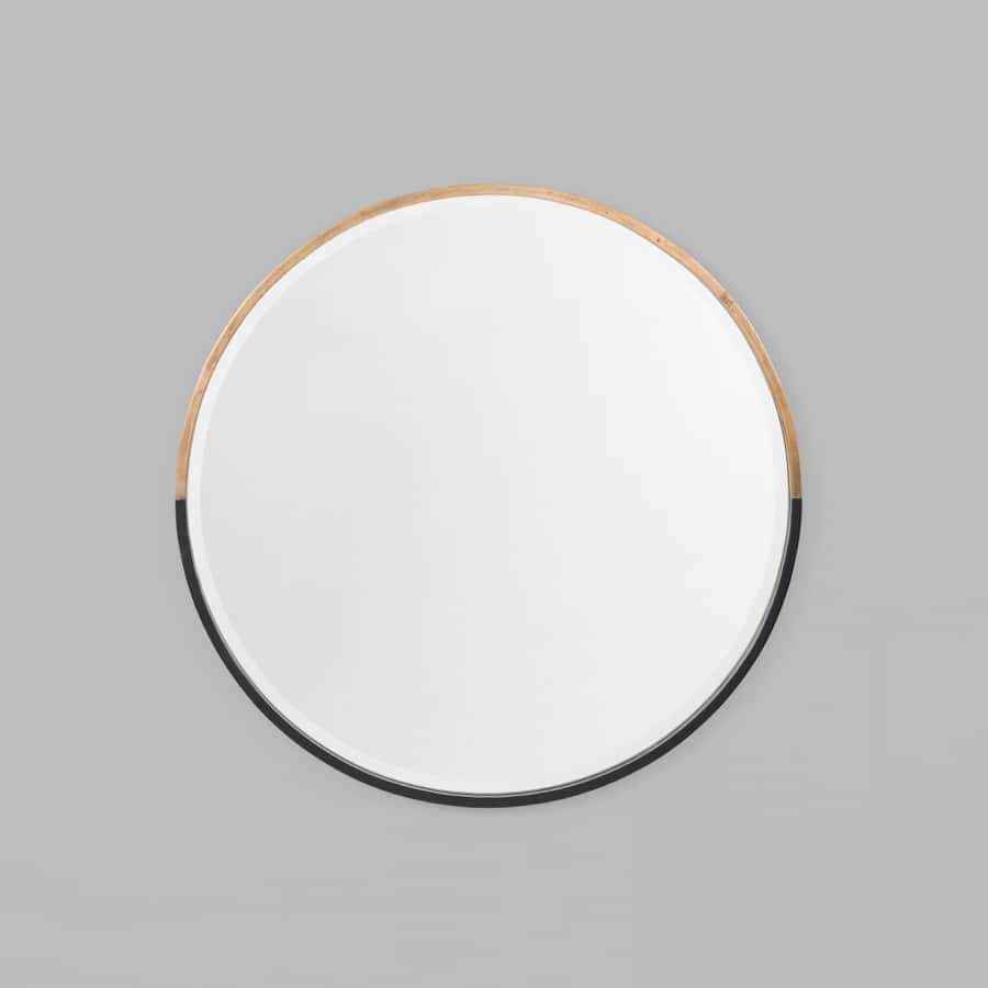 Half Moon Round Mirror - Brass