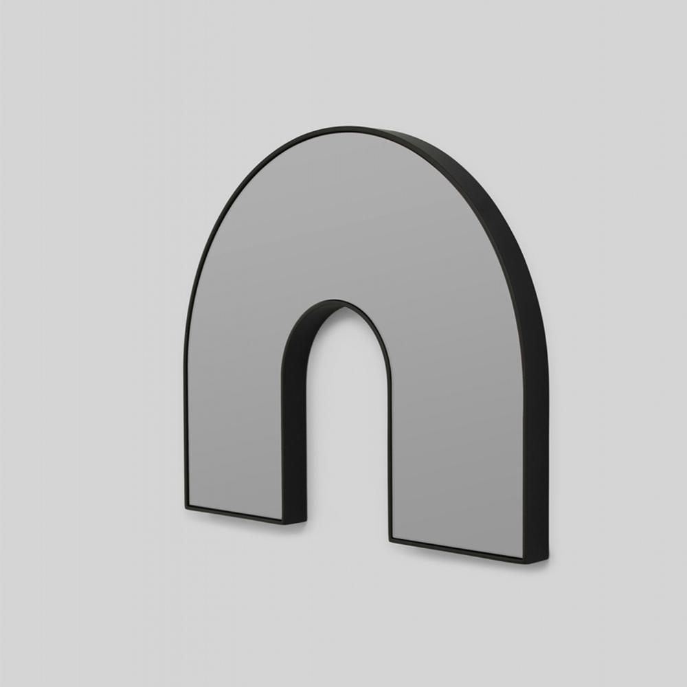 Kaari Arch Mirror - Black/Storm