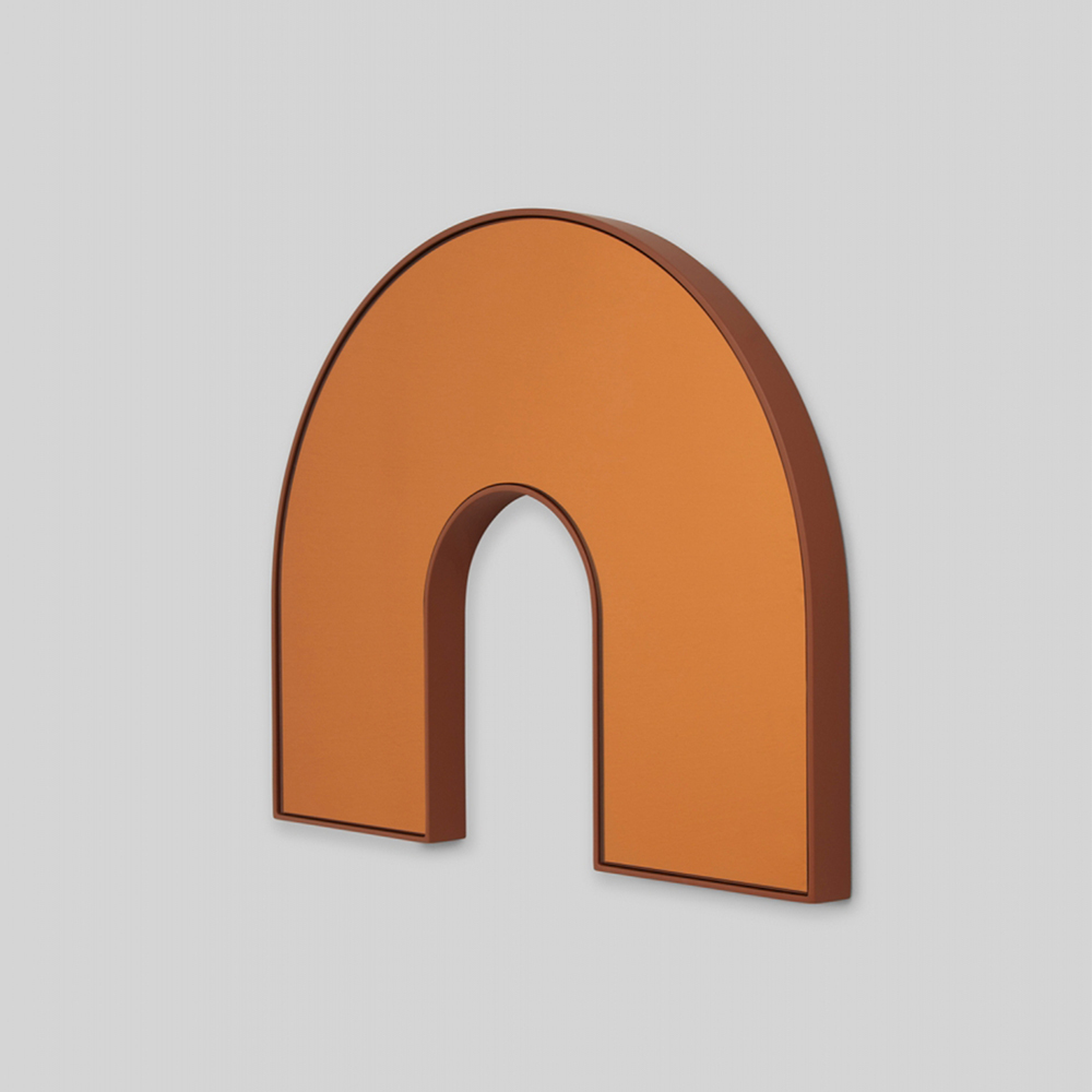 Kaari Arch Mirror - Rust/Rust