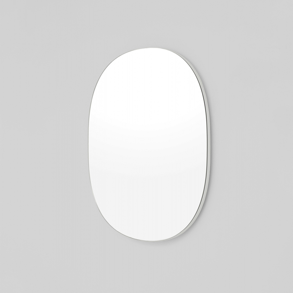 Miller Small Oval Mirror - Bright White