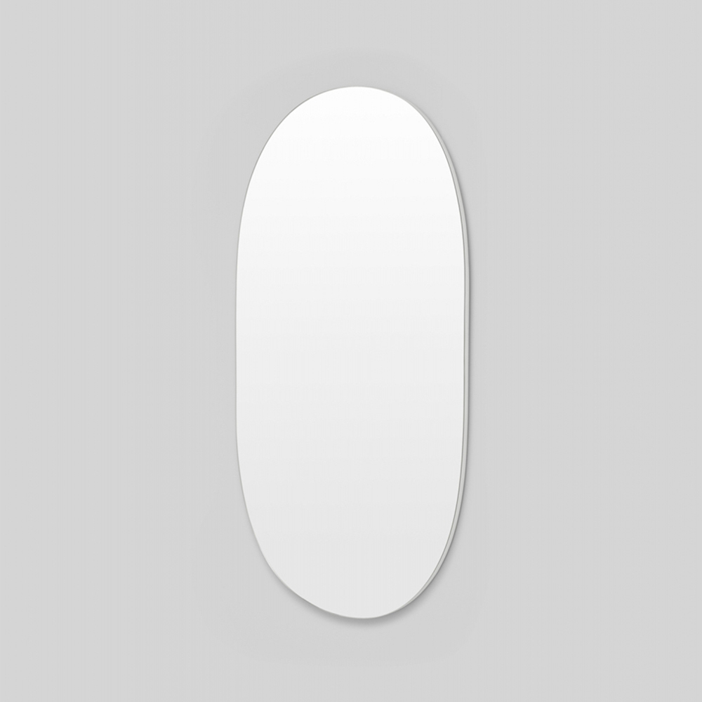 Miller Tall Oval Mirror - Bright White