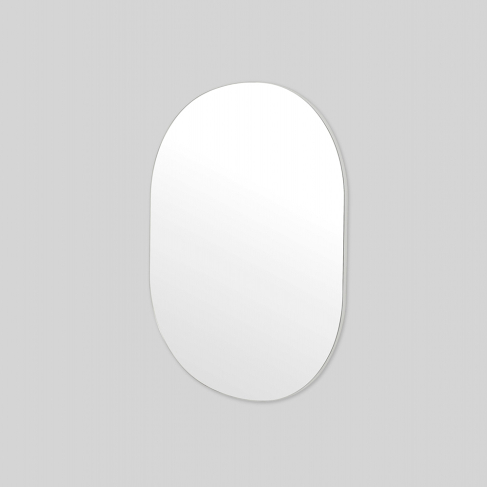 Miller Large Oval Mirror - Bright White