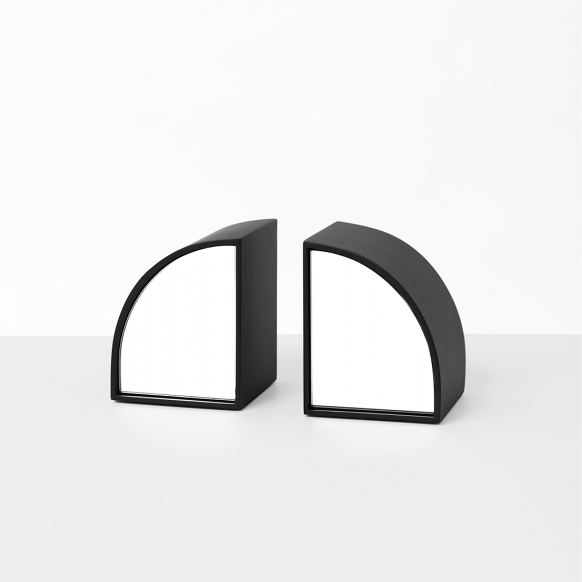 Percy Mirror Bookends - Black