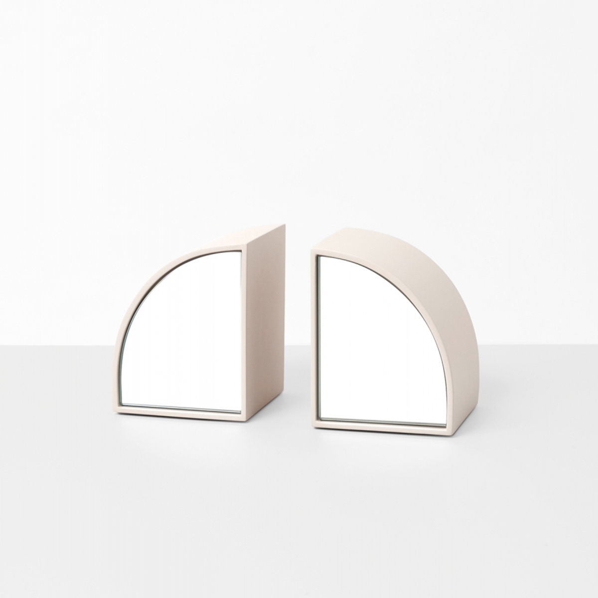 Percy Mirror Bookends - Nude