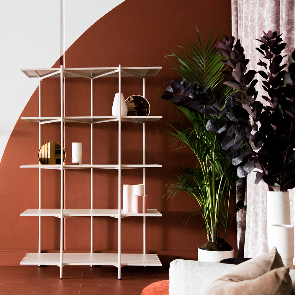 Cross Shelving Unit Tall - Warm Beige