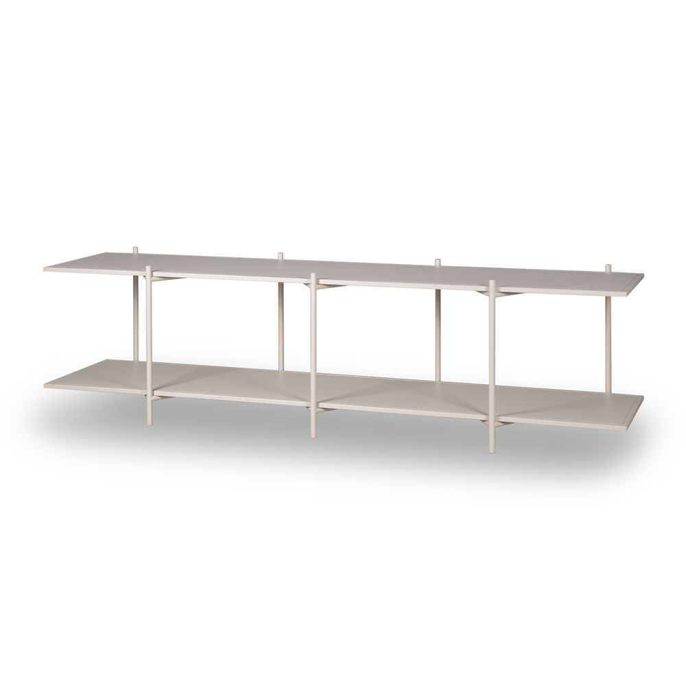 Cross Shelving Unit Low - Warm Beige