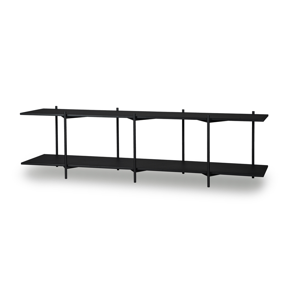 Cross Shelving Unit Low - Black