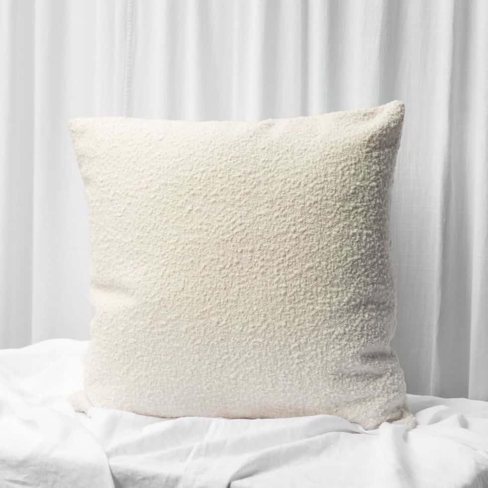 Bernard Square Cushion - Boucle Ivory