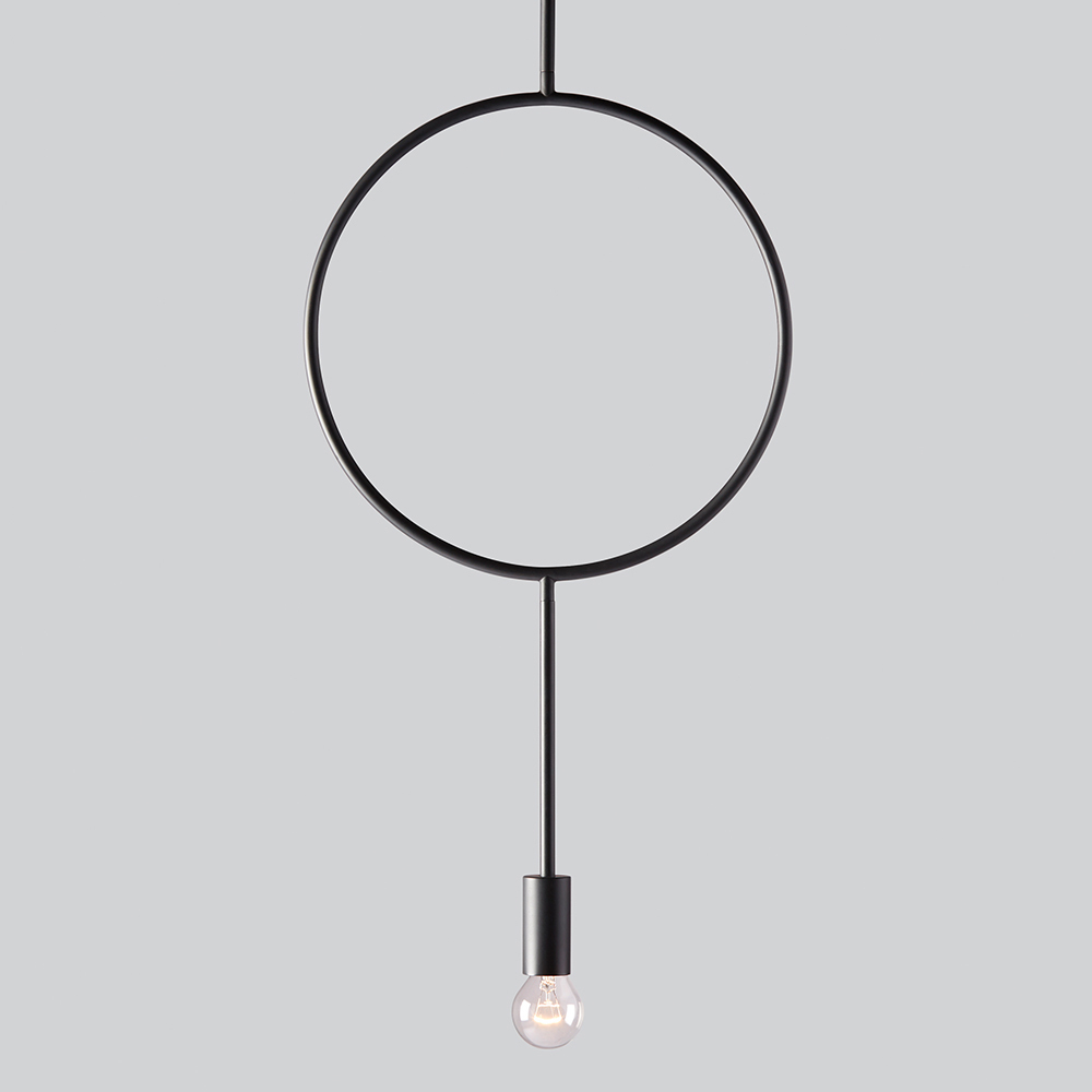 Circle Pendant Light - Dark Grey