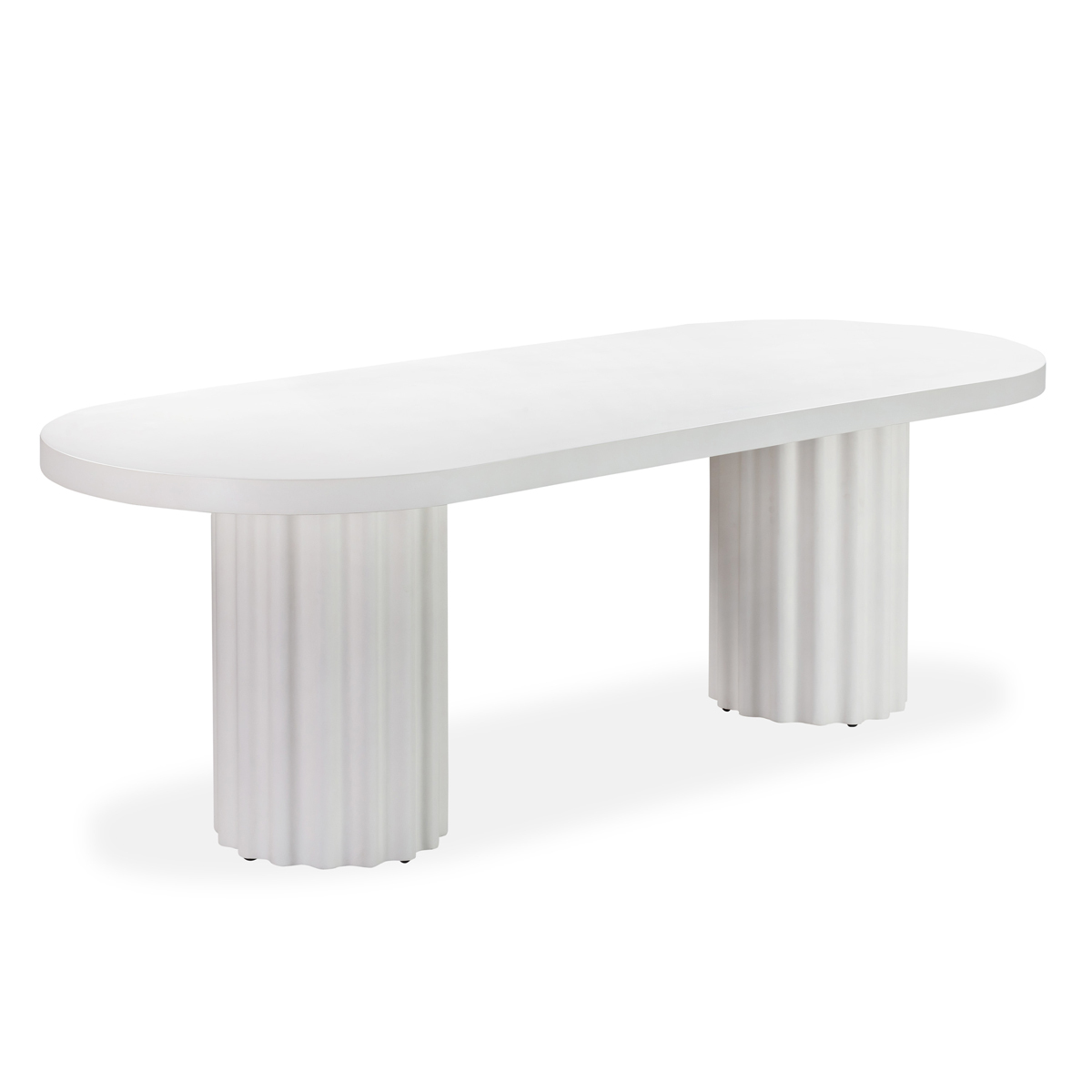 Flock Outdoor Dining Table 240Cm - White Concrete