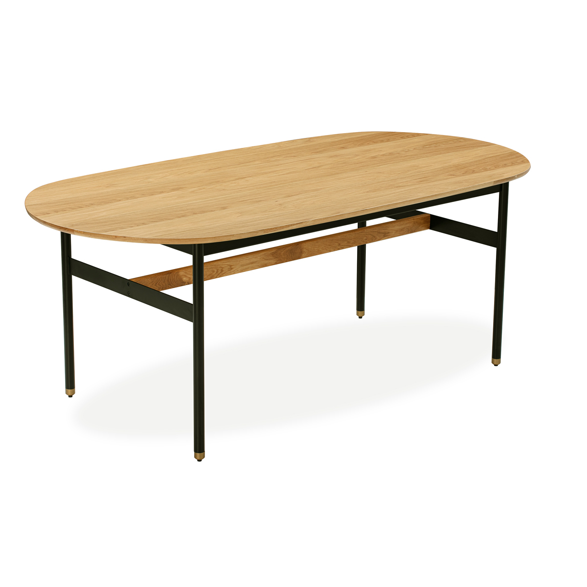 Harbour Oval Dining Table - Oak / Black