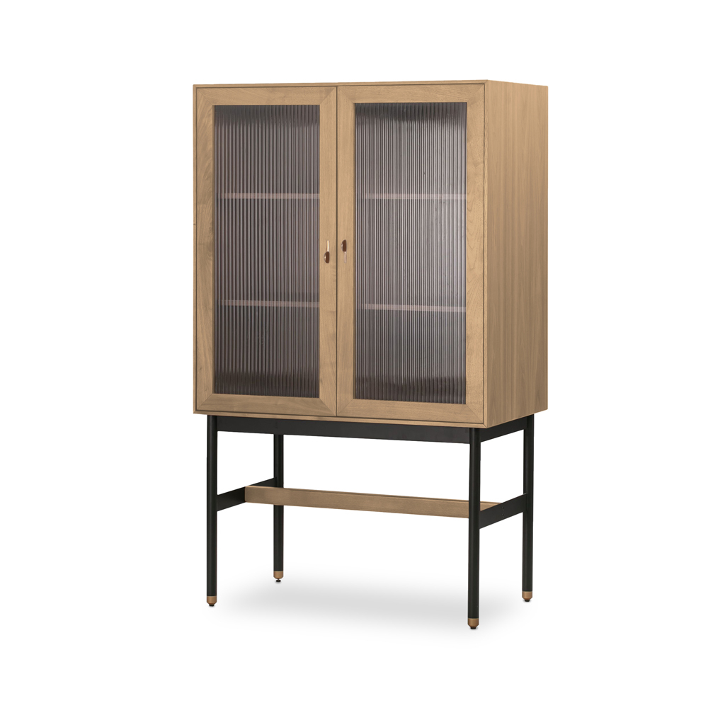 Tuck Storage Cabinet - Oak / Black