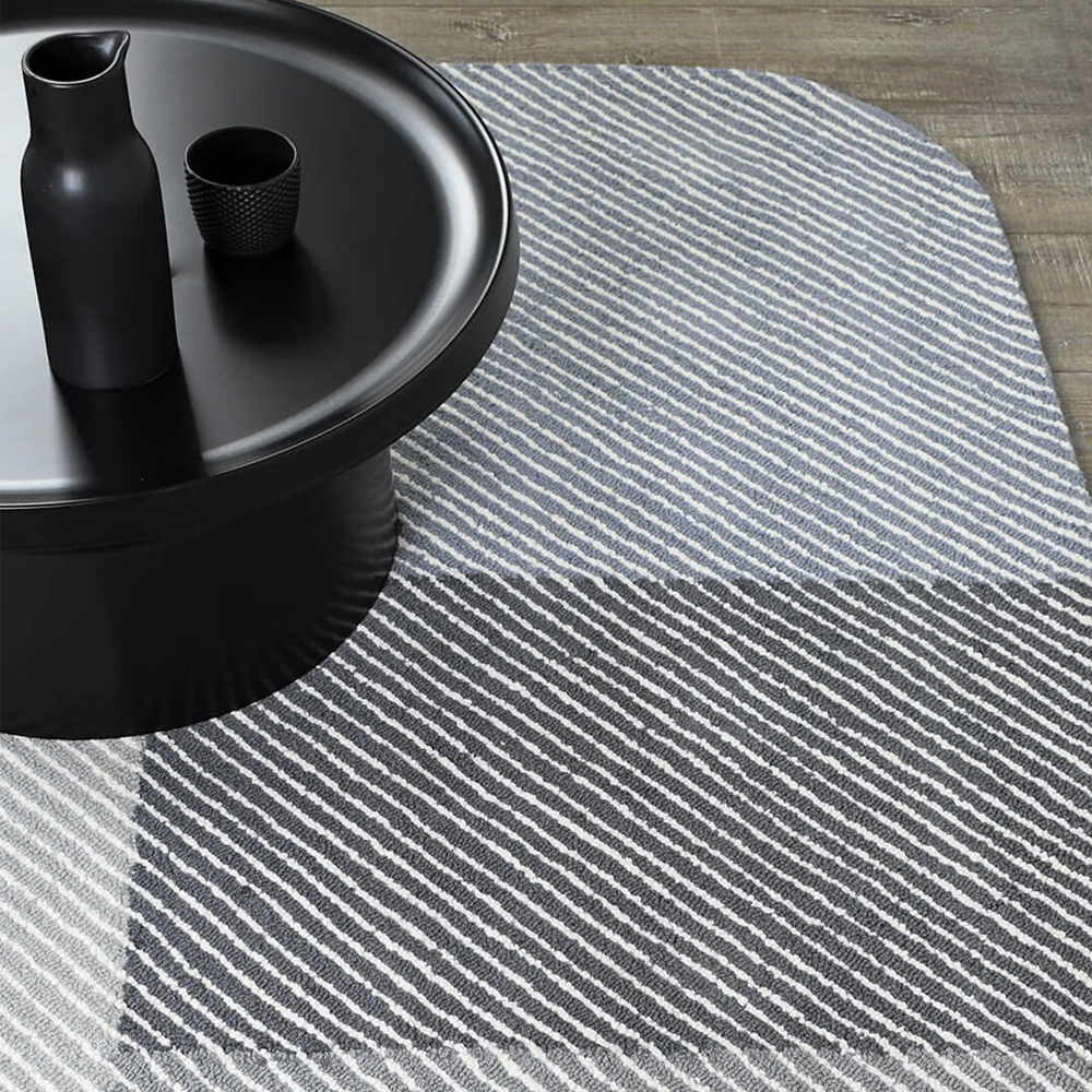 Pinstripe Rug - Seal