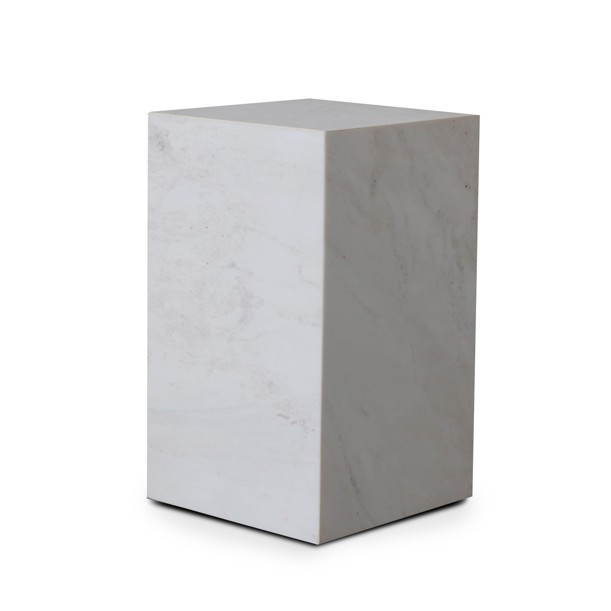 Stage Marble Side Table Tall - White Marble