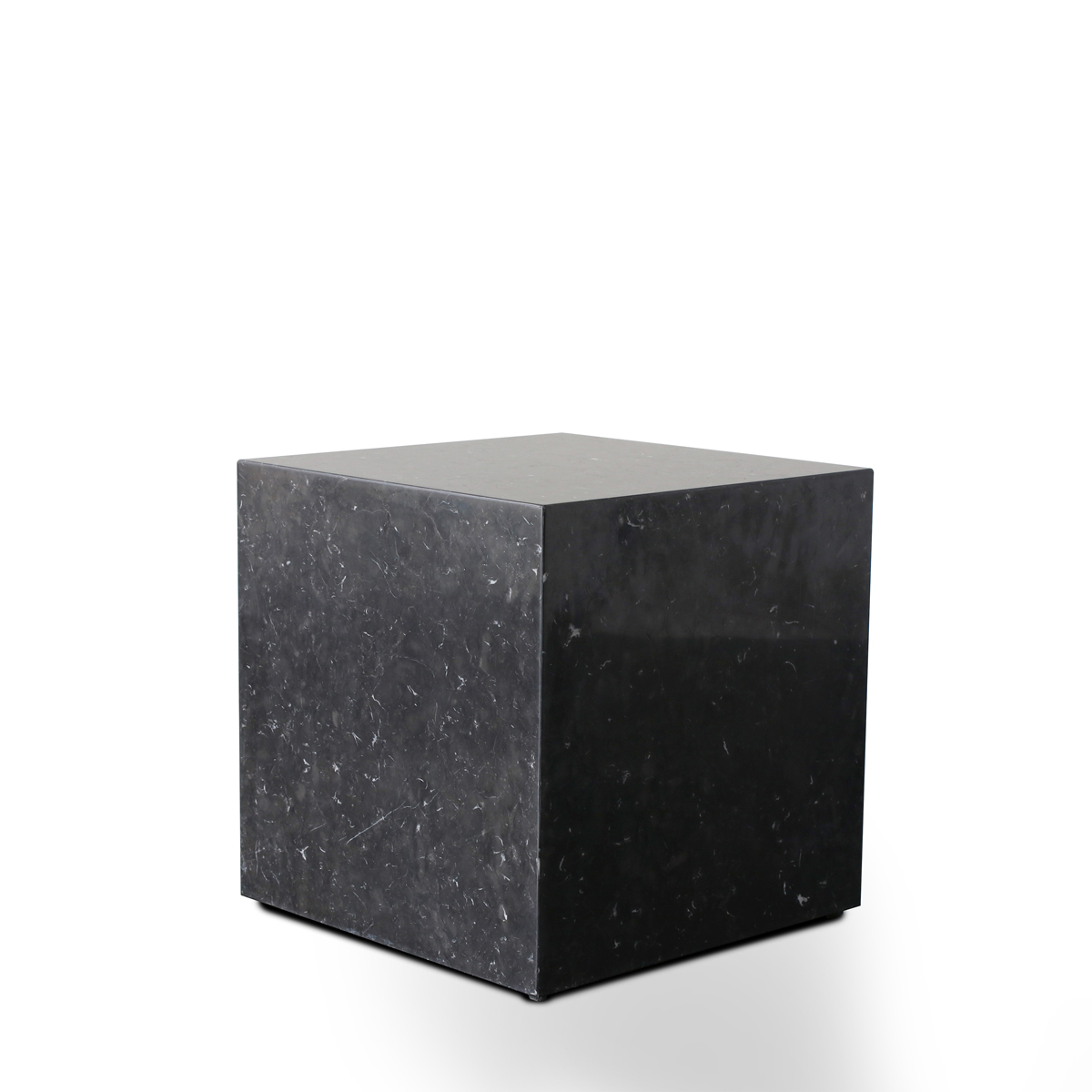 Stage Marble Side Table Low - Black Marble