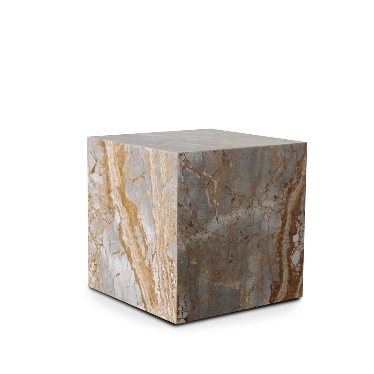 Stage Marble Side Table Low - Earth Marble