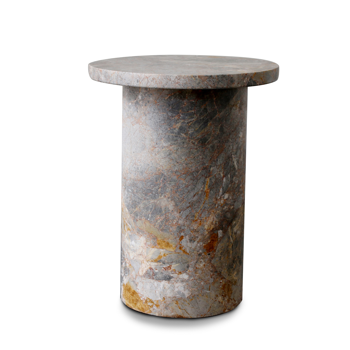 Curve Marble Side Table - Earth Marble