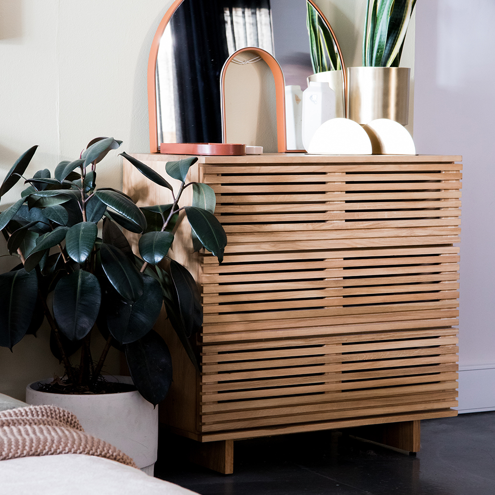 Linear 3 Drawer Chest - Oak