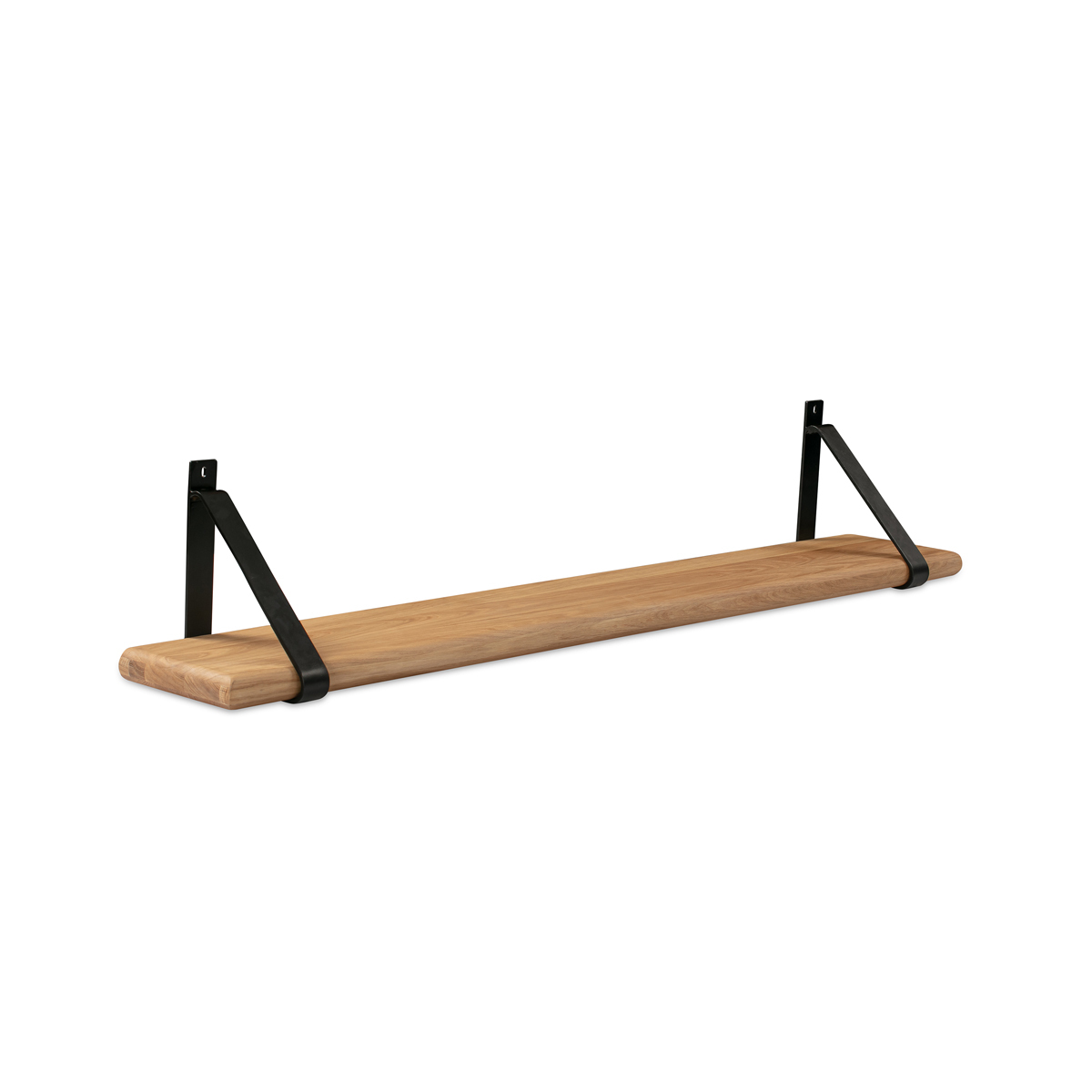 Slant Wall Shelf 140Cm - Oak/Black