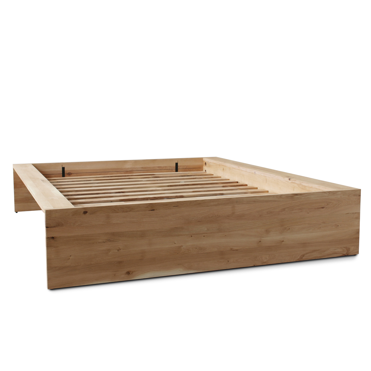 Slice Queen Bed Base - Oak