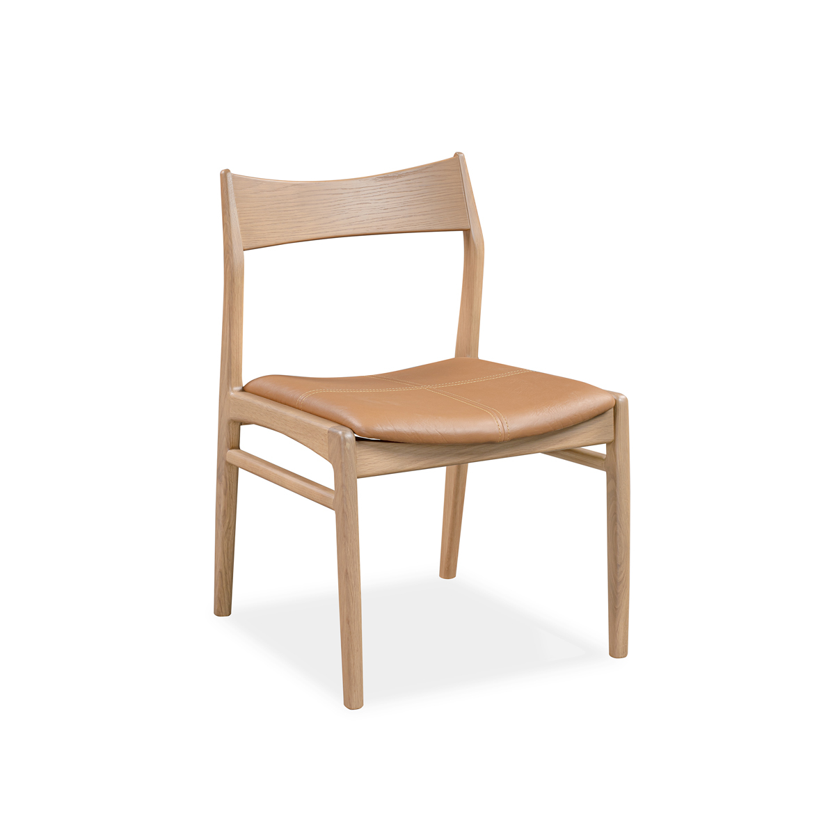 Eclipse Dining Chair - Oak / Tan Leather