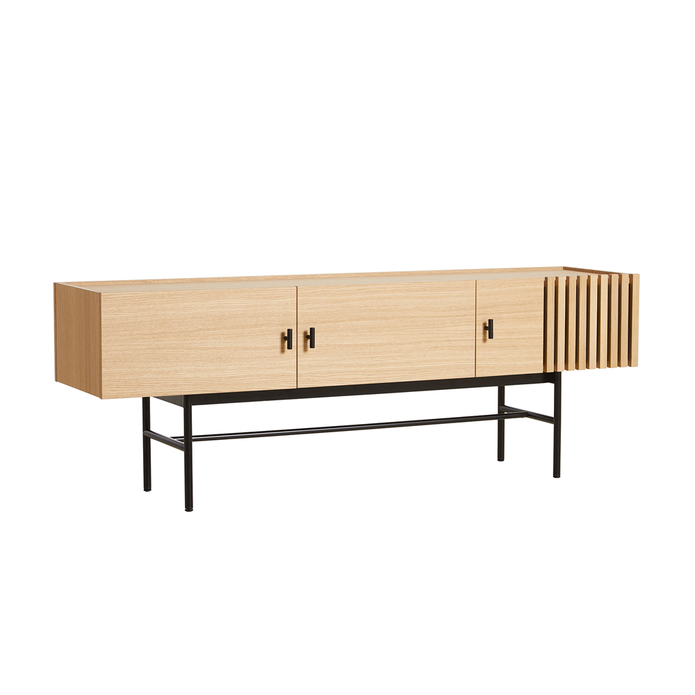 Array Low Sideboard - Oak/Black