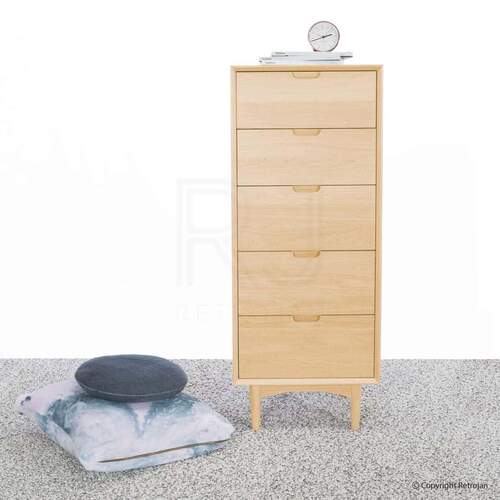 Mia 5 Drawer Chest - Oak