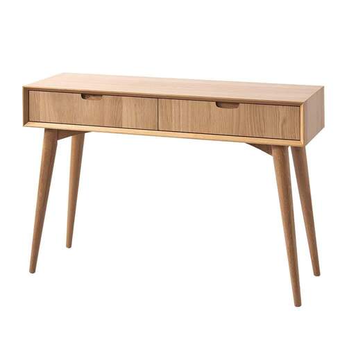 Mia Console Table with Drawers - Oak