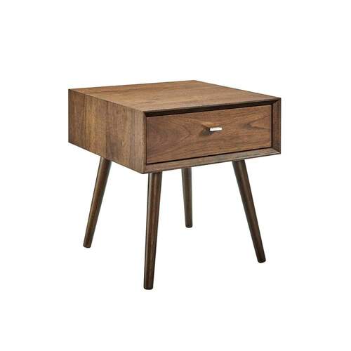 Sadie Bedside Table - Dark Walnut