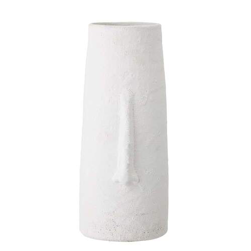 Teracotta Deco Vase - White