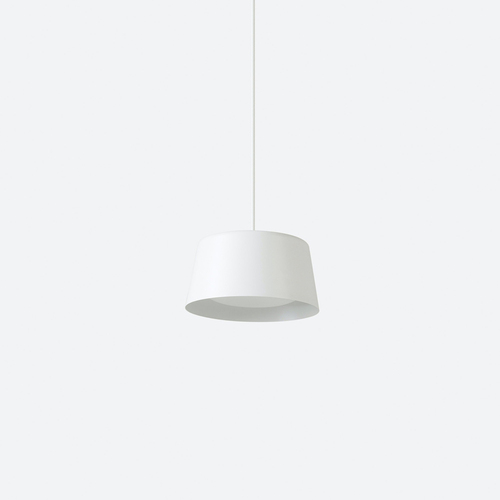 Ellipse Tall White Pendant - Small