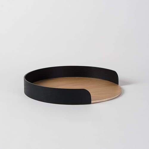 Segment Tray S - Black/Oak