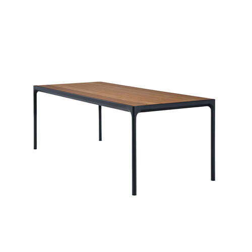 Four Outdoor Dining Table 210cm - Bamboo/Black