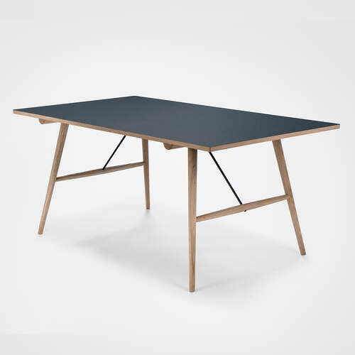 Hekla Dining Table 168cm - Black/Oak