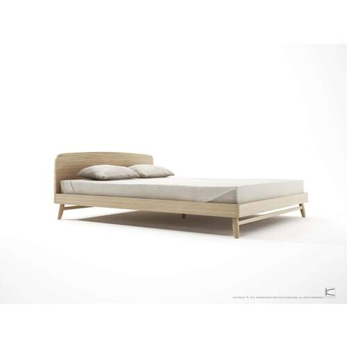 Twist Queen Bed - Oak