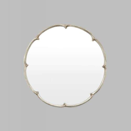 French Maid Round Mirror - Silver