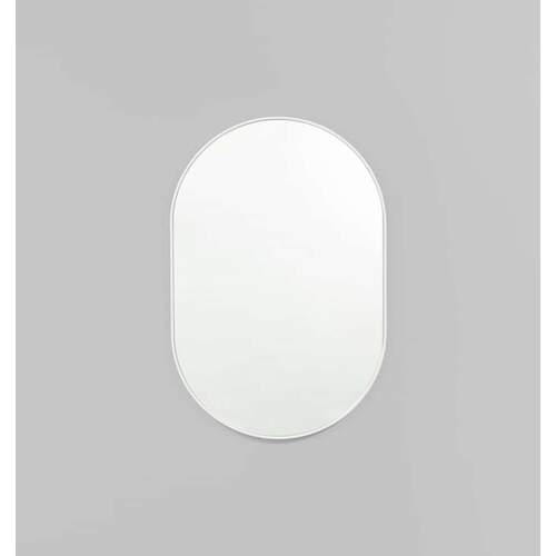 Bjorn Oval Mirror - White