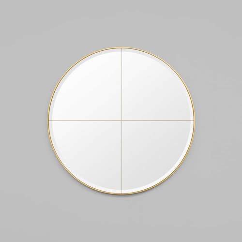 Parlour Round Mirror - Brass