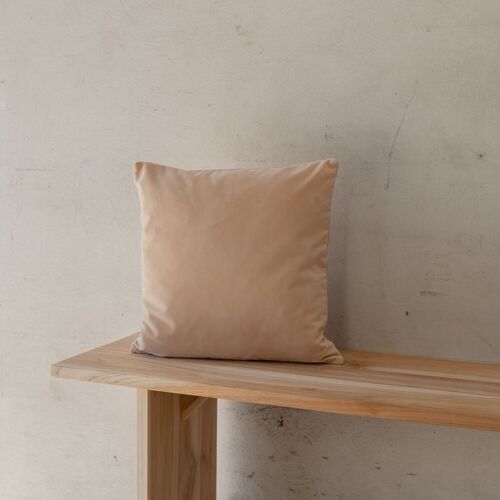 Felix Square Velvet Cushion - Cashew