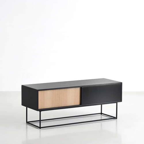 Virka Low Sideboard - Black/Oak